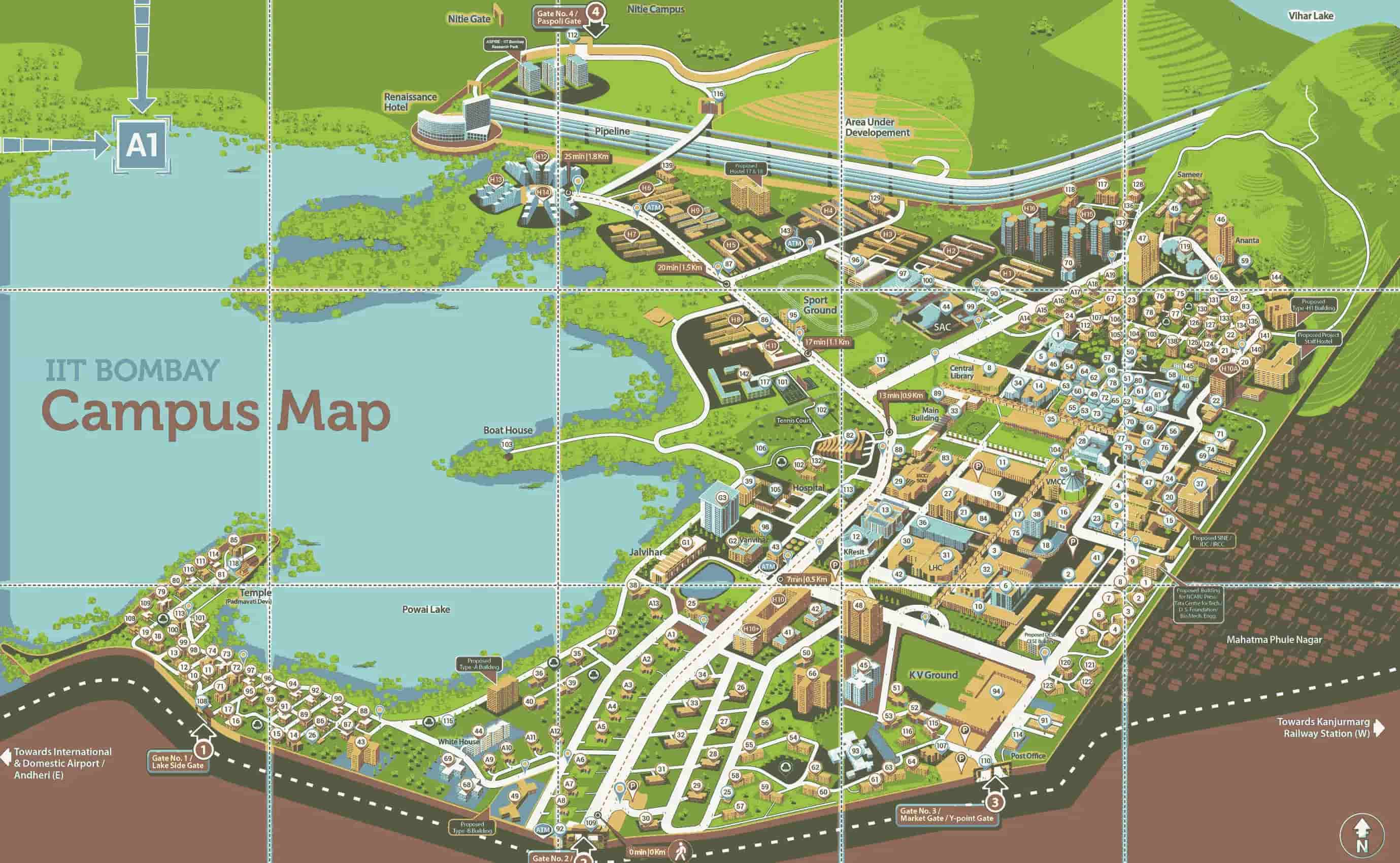 IITB Campus Map