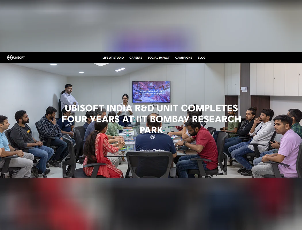 Ubisoft India R&amp;D Unit Completes Four Years at IIT Bombay Research Park